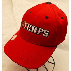 NCAA Maryland Terrapins Logo Center All Red Hat by Captivating Headwear